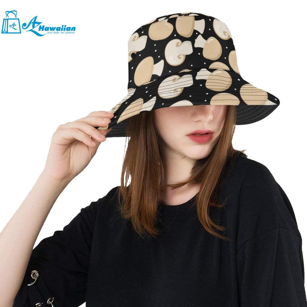 Champignon mushroom pattern Unisex Bucket Hat