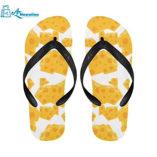 Cheese slice pattern Unisex Flip Flops