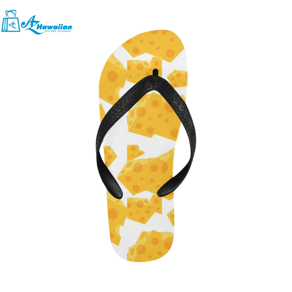 Cheese slice pattern Unisex Flip Flops