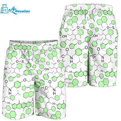 Chemistry Periodic Table Pattern Print Design 03 Men Shorts