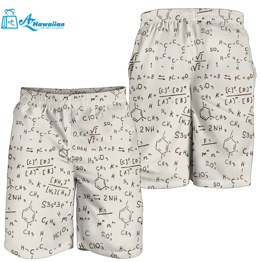 Chemistry Periodic Table Pattern Print Design 04 Men Shorts