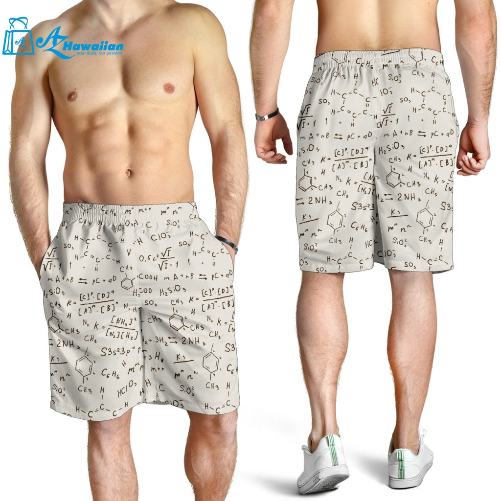 Chemistry Periodic Table Pattern Print Design 04 Men Shorts