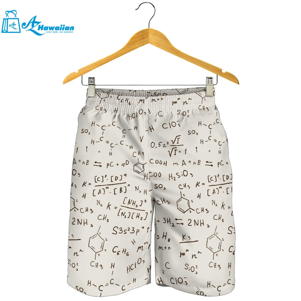 Chemistry Periodic Table Pattern Print Design 04 Men Shorts