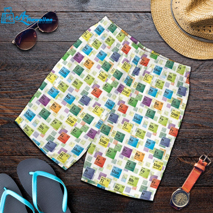 Chemistry Periodic Table Pattern Print Design 05 Men Shorts