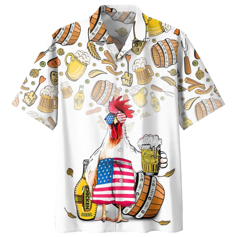 Chicken Beer Hawaiian Shirt