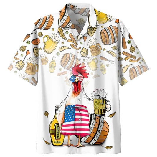 Chicken Beer Hawaiian Shirt