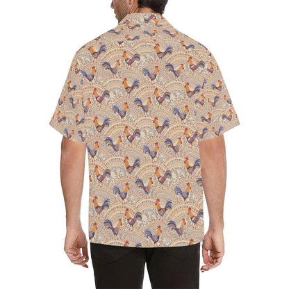 Chicken Boho Style Pattern Hawaiian Shirt