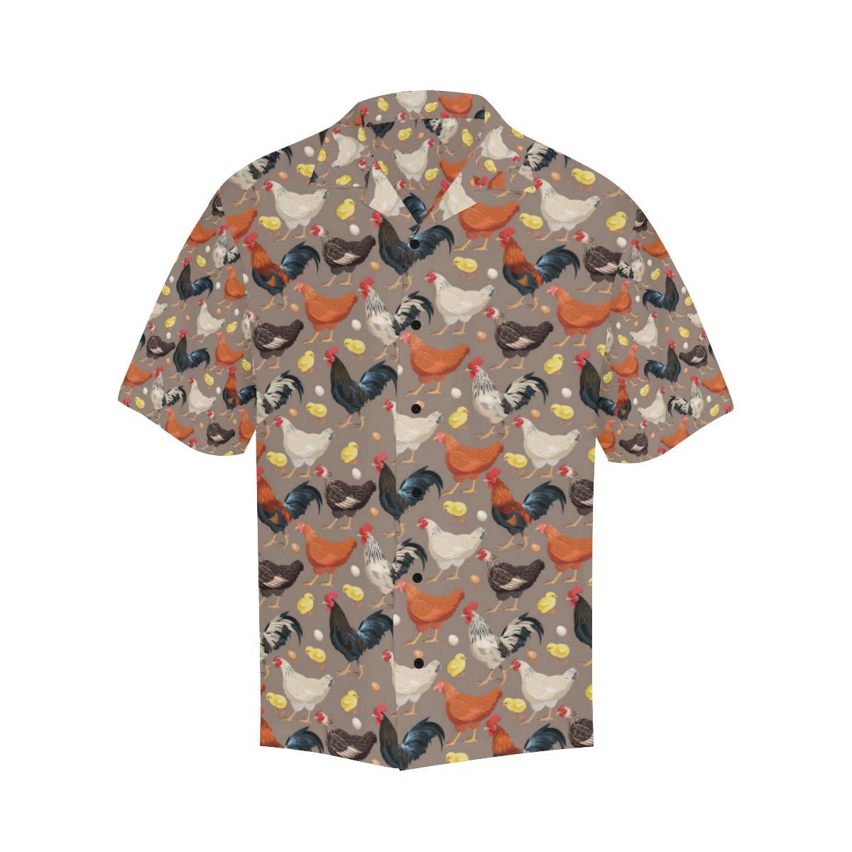 Chicken Evolution Pattern Hawaiian Shirt