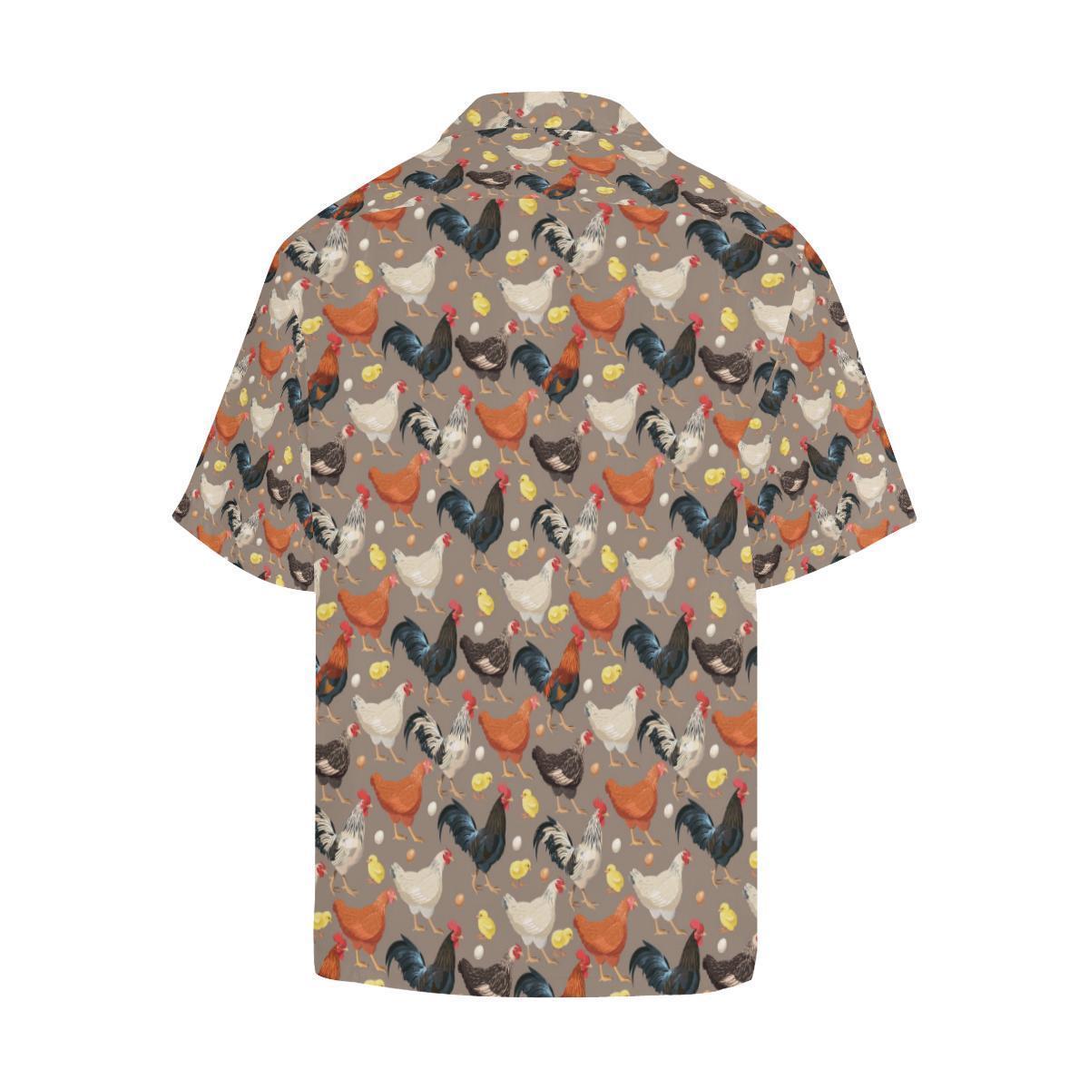 Chicken Evolution Pattern Hawaiian Shirt