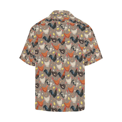 Chicken Evolution Pattern Hawaiian Shirt