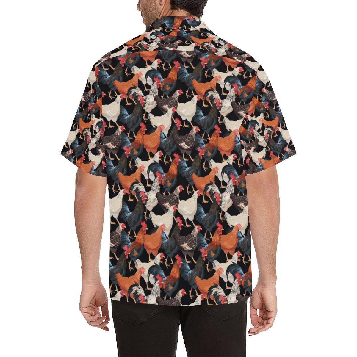 Chicken Print Pattern Hawaiian Shirt