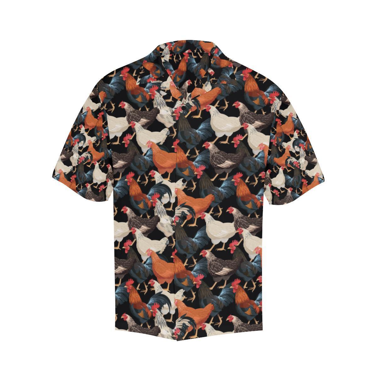 Chicken Print Pattern Hawaiian Shirt