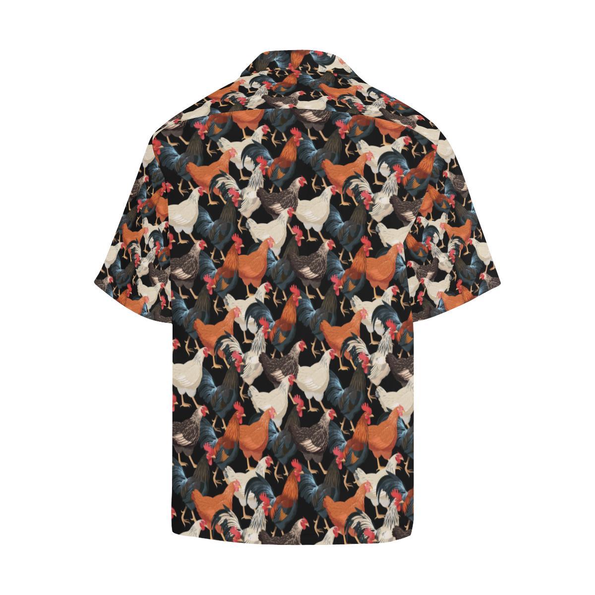 Chicken Print Pattern Hawaiian Shirt