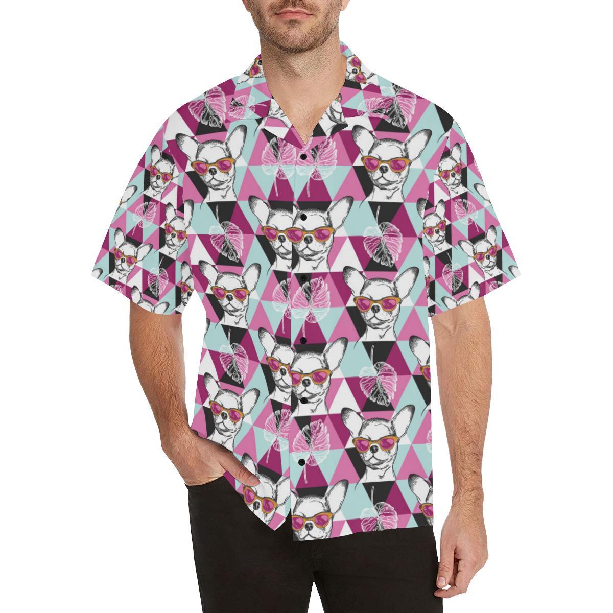 Chihuahua Cute Triangle Pattern Hawaiian Shirt