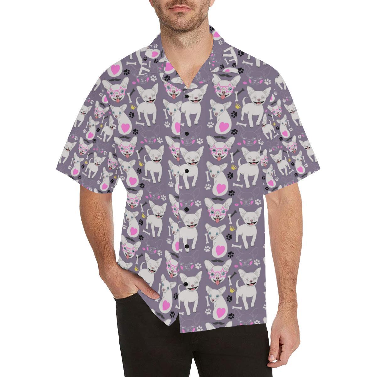 Chihuahua Happy Pattern Hawaiian Shirt