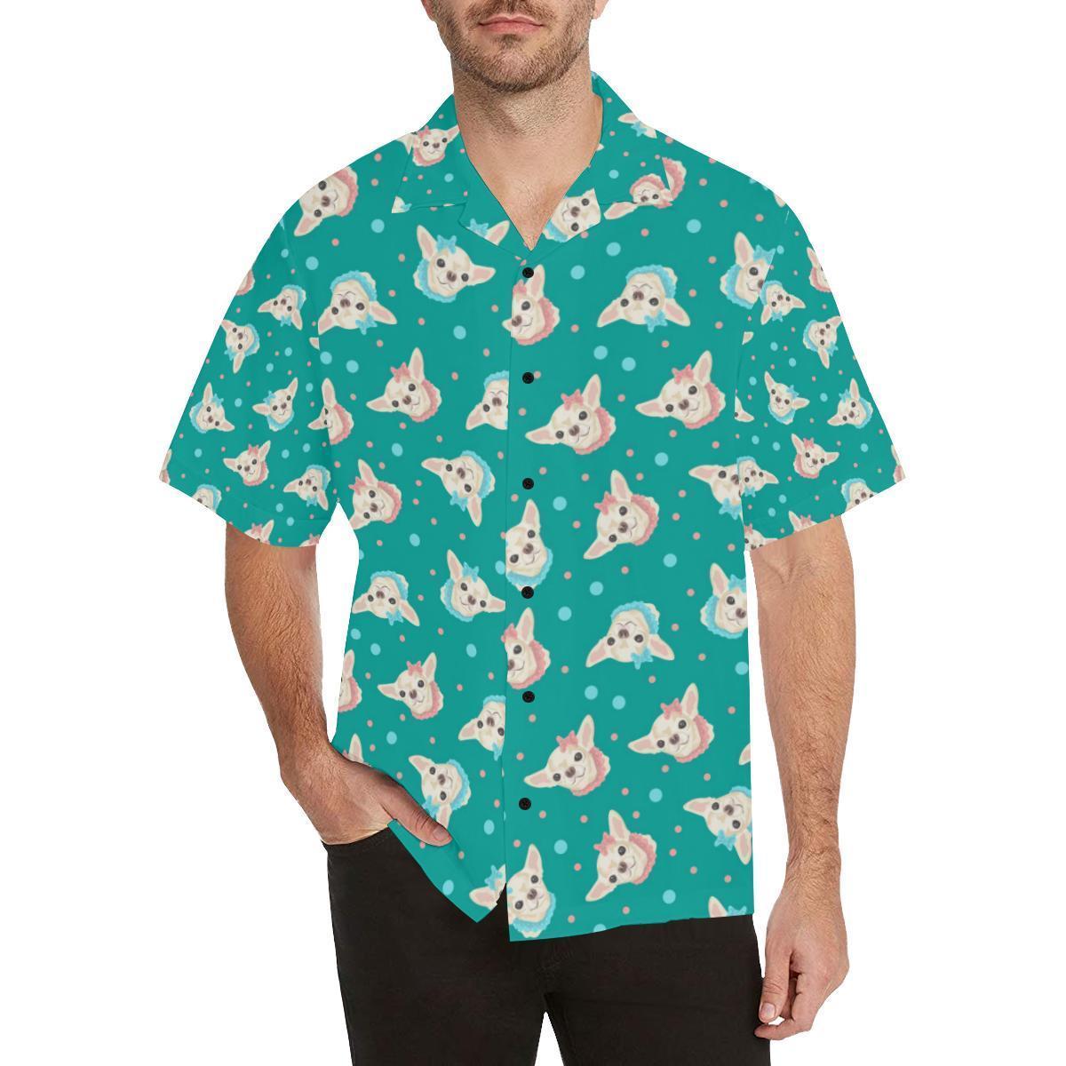 Chihuahua Polka Dot Pattern Hawaiian Shirt