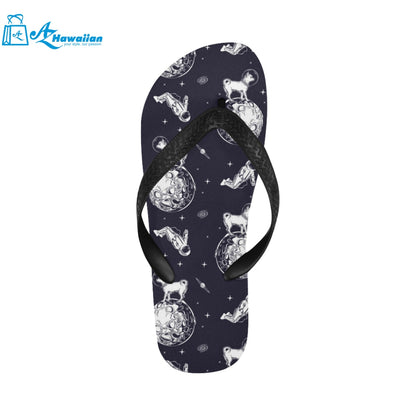 Chihuahua space helmet astronaut pattern Unisex Flip Flops