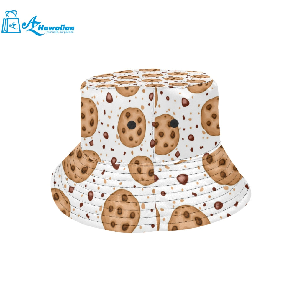 chocolate chip cookie pattern Unisex Bucket Hat