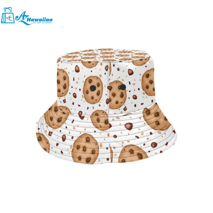 chocolate chip cookie pattern Unisex Bucket Hat