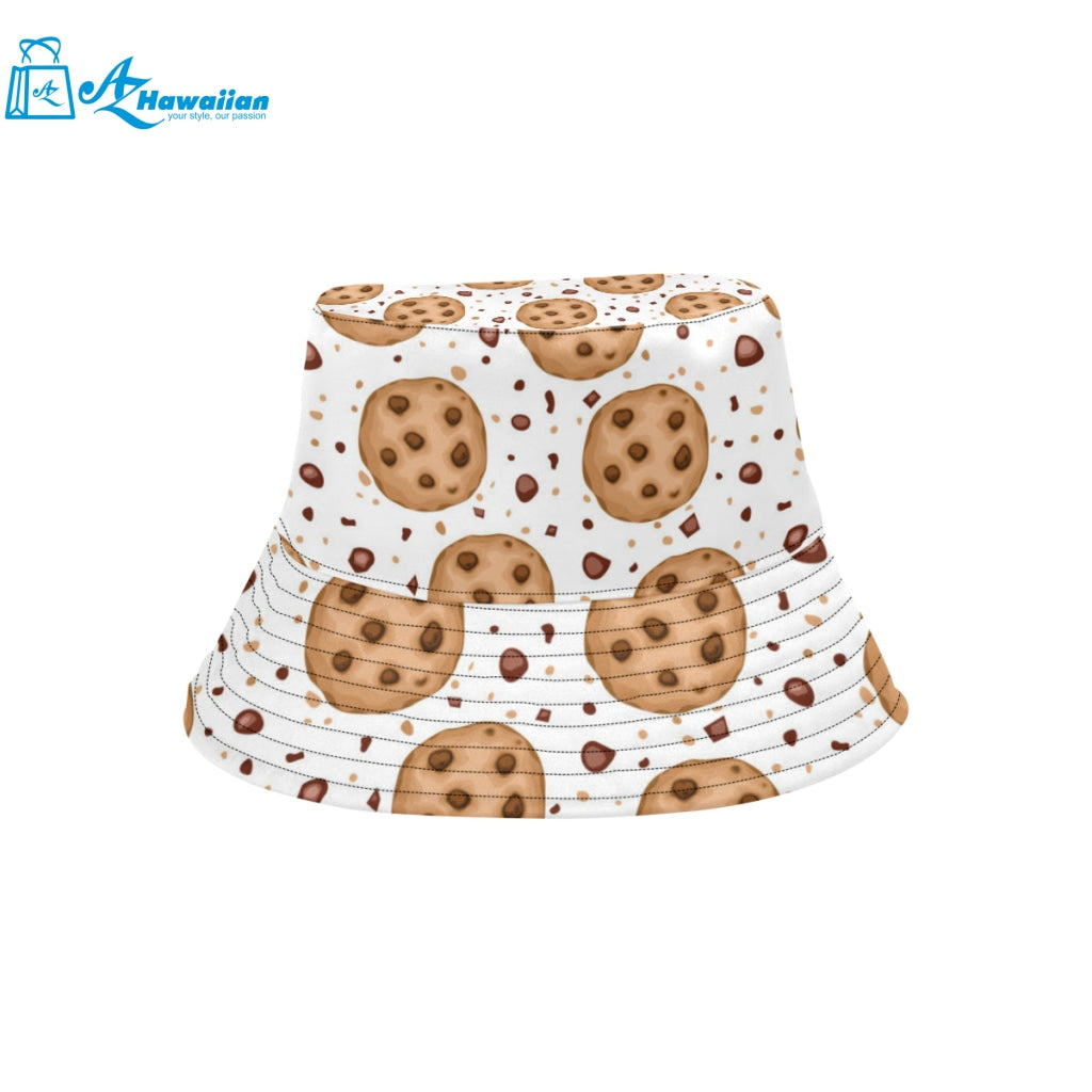 chocolate chip cookie pattern Unisex Bucket Hat