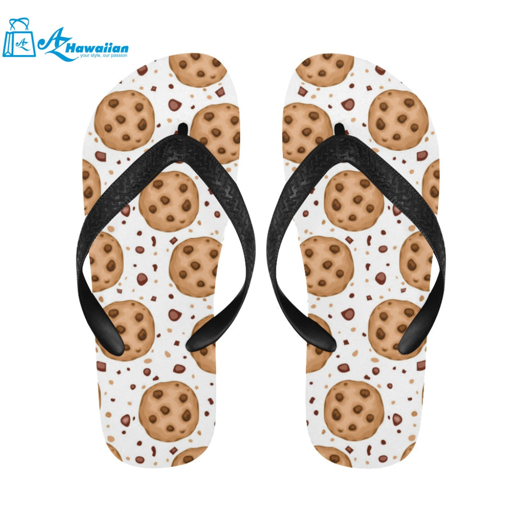 chocolate chip cookie pattern Unisex Flip Flops