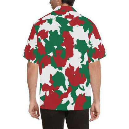 Christmas Color Camo Print Hawaiian Shirt