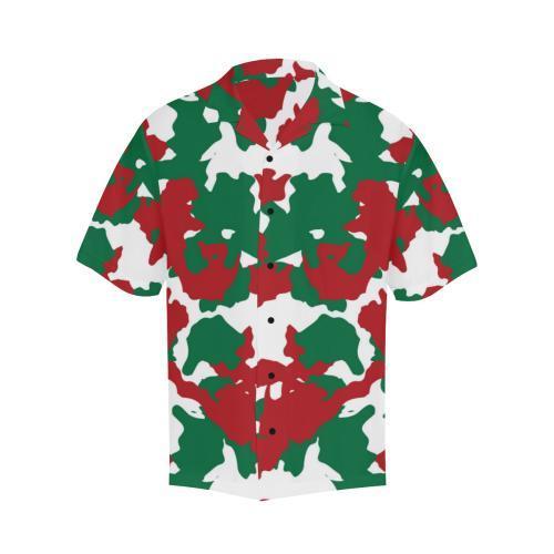 Christmas Color Camo Print Hawaiian Shirt