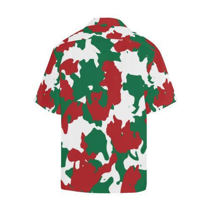 Christmas Color Camo Print Hawaiian Shirt