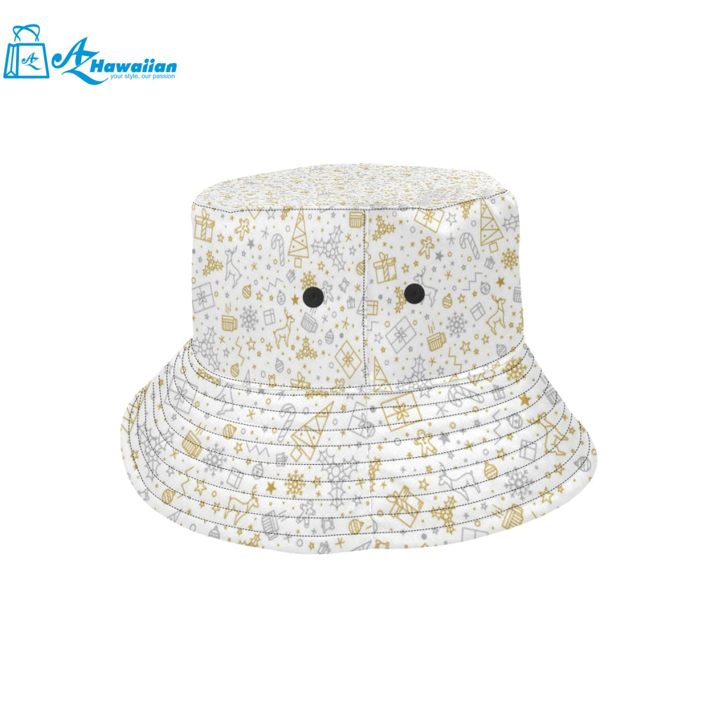 Christmas tree Christmas element Silver gold patte Unisex Bucket Hat