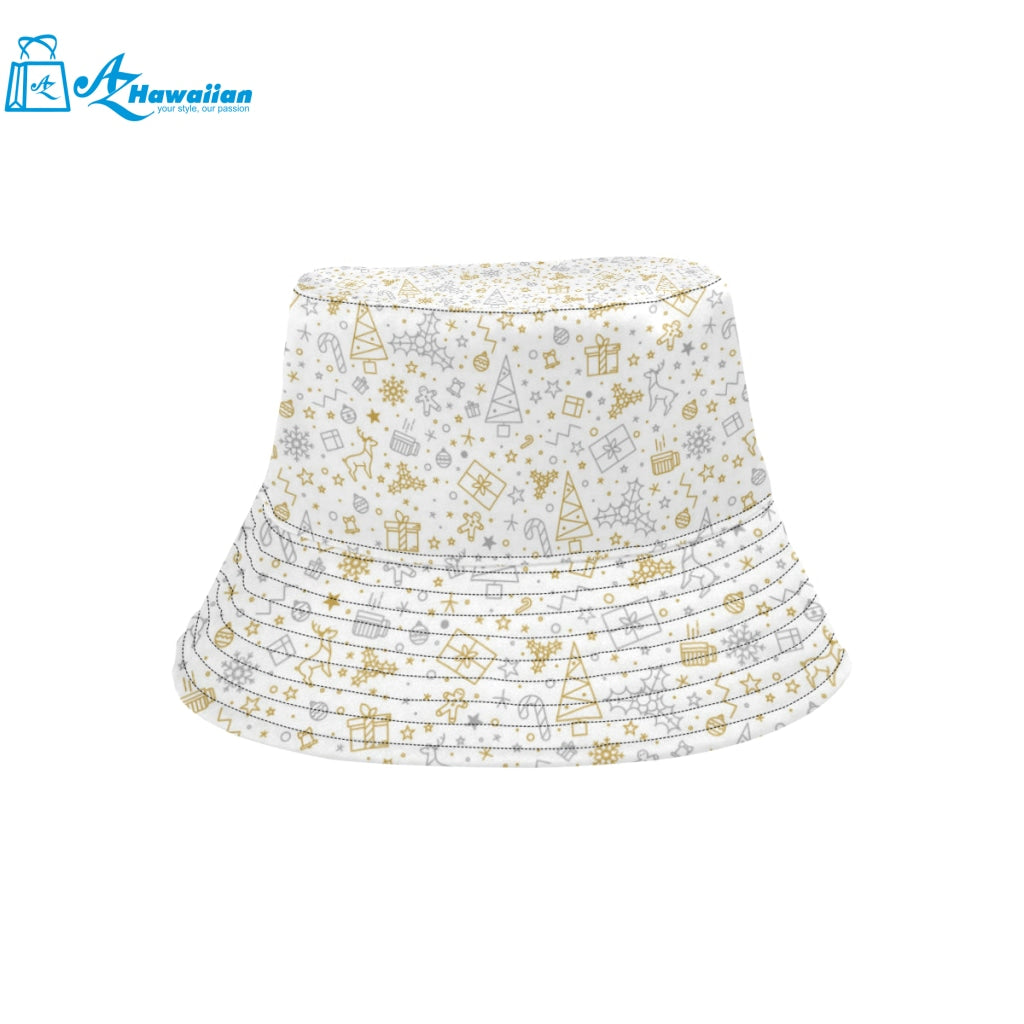 Christmas tree Christmas element Silver gold patte Unisex Bucket Hat