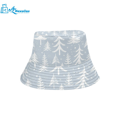 Christmas tree winter forest pattern Unisex Bucket Hat