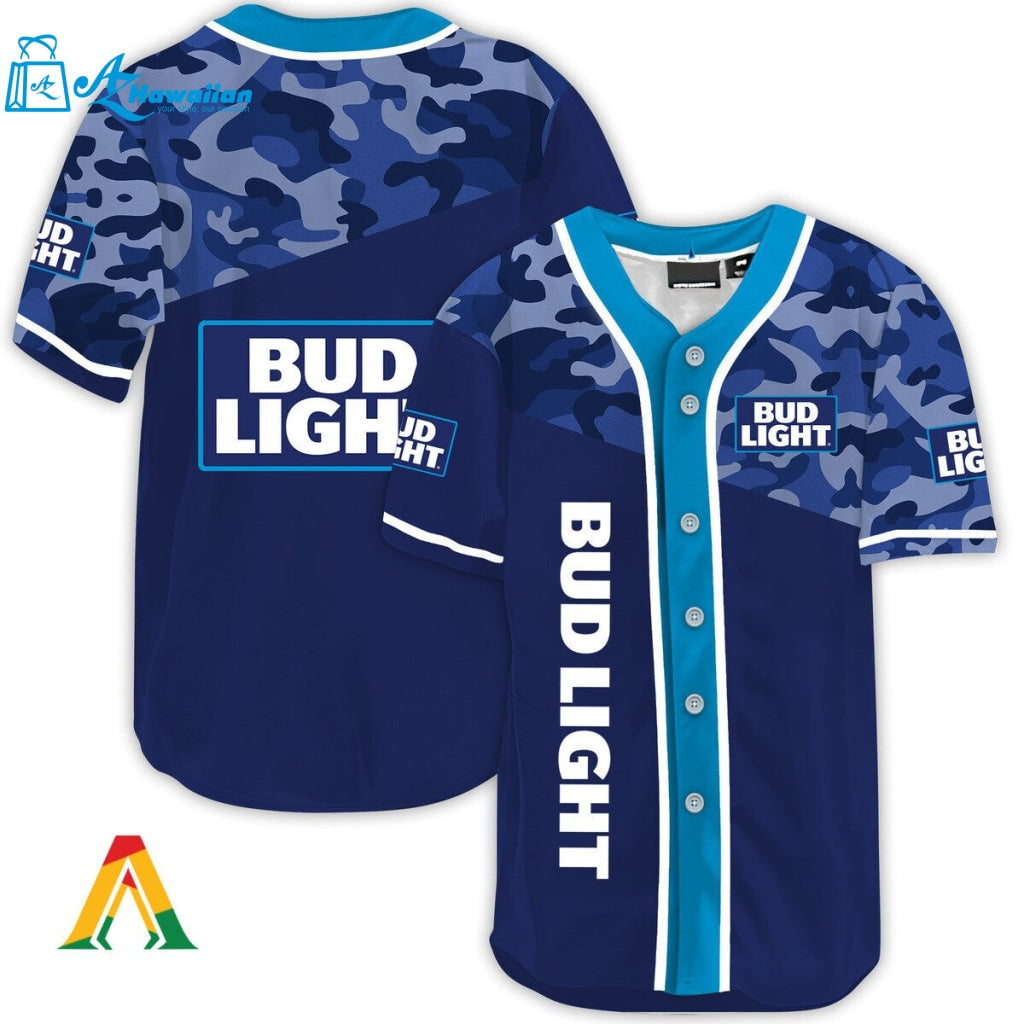 Classic Camouflage Bud Light Baseball Jersey