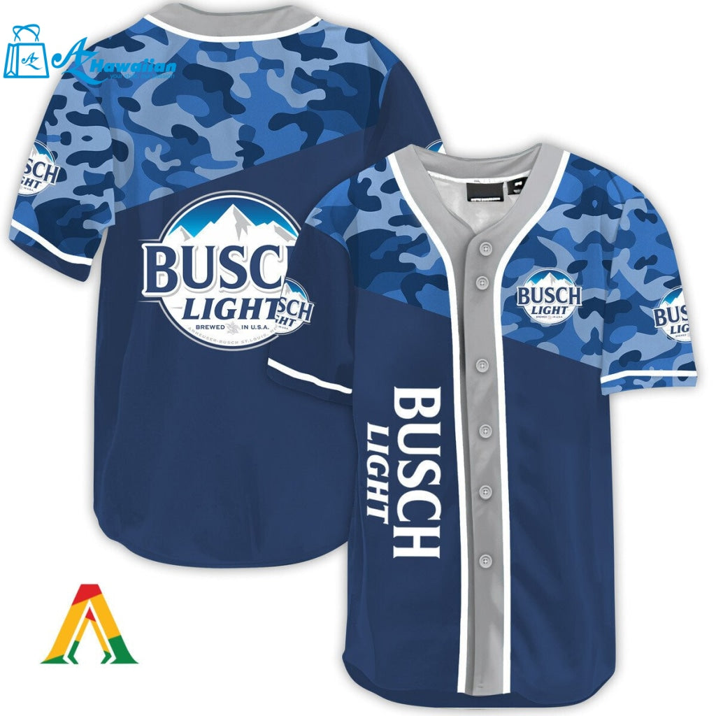 Classic Camouflage Busch Light Baseball Jersey