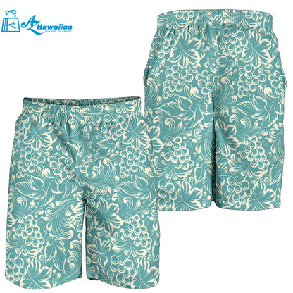 Classic Hand Drawn Grape Pattern Men Shorts