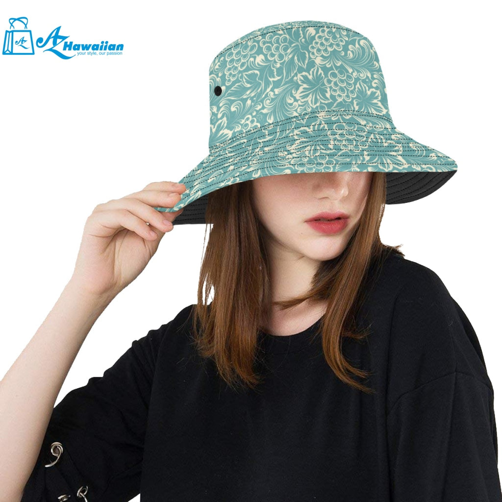 Classic Hand drawn Grape pattern Unisex Bucket Hat