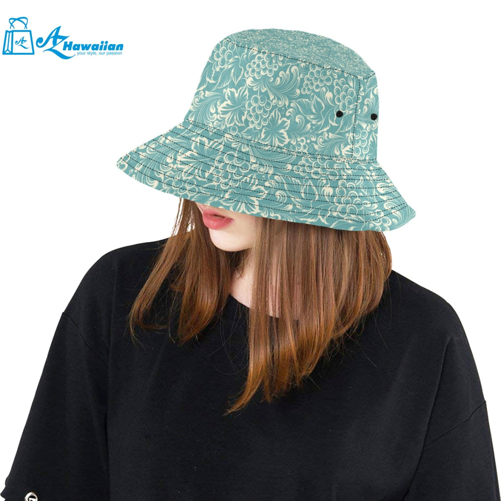 Classic Hand drawn Grape pattern Unisex Bucket Hat