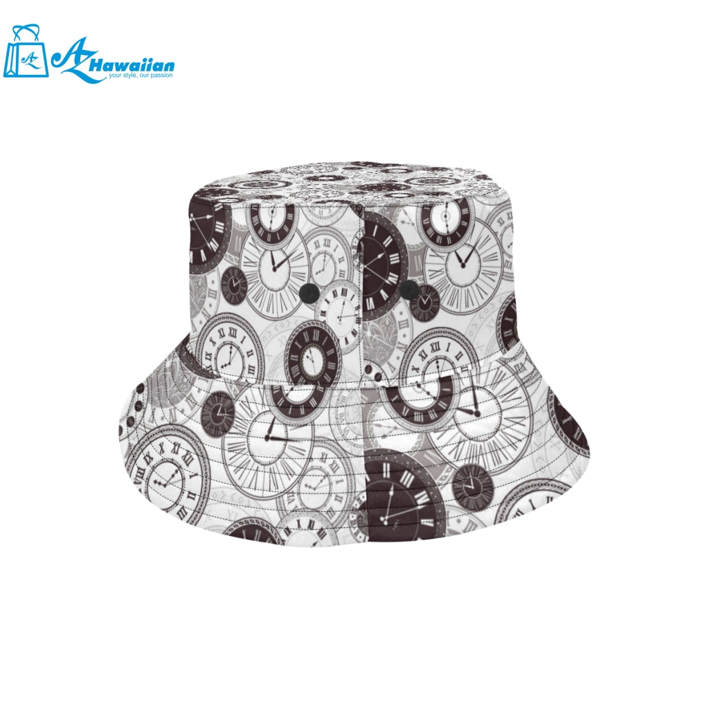 Classic vintage clock pattern Unisex Bucket Hat