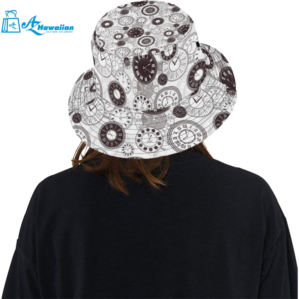 Classic vintage clock pattern Unisex Bucket Hat