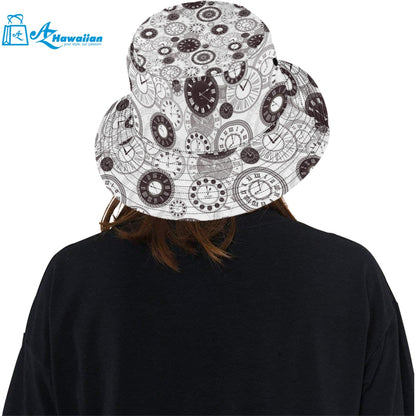 Classic vintage clock pattern Unisex Bucket Hat