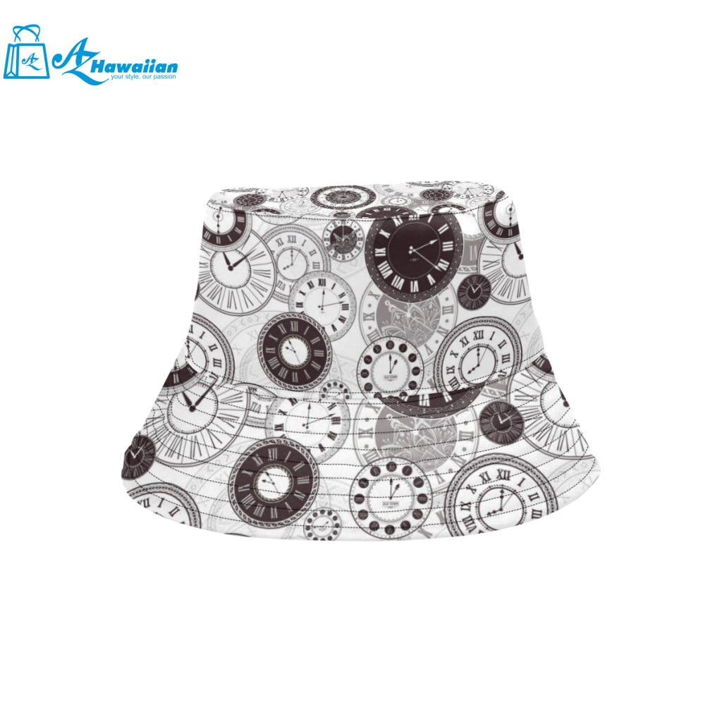 Classic vintage clock pattern Unisex Bucket Hat