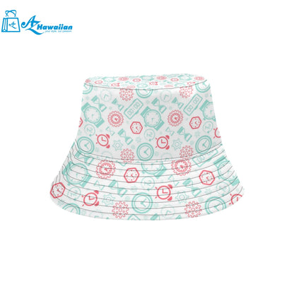 Clock time pattern blackground Unisex Bucket Hat