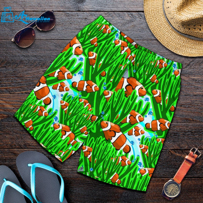 Clown Fish Pattern Print Design 01 Men Shorts