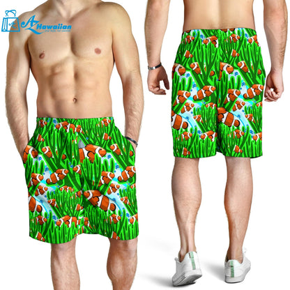 Clown Fish Pattern Print Design 01 Men Shorts