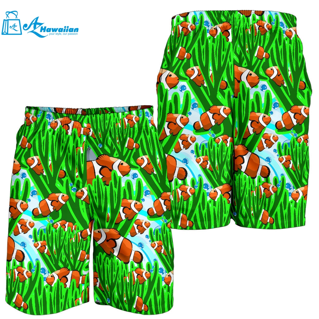 Clown Fish Pattern Print Design 01 Men Shorts