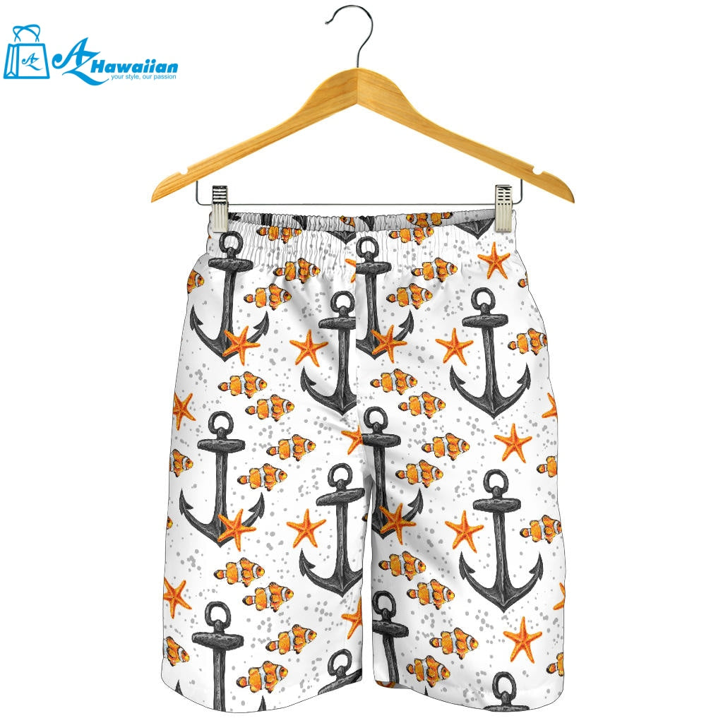 Clown Fish Pattern Print Design 02 Men Shorts