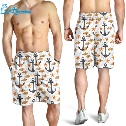 Clown Fish Pattern Print Design 02 Men Shorts