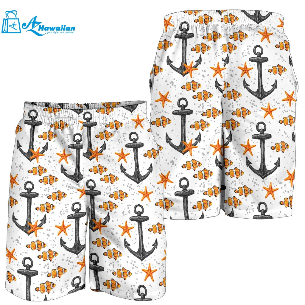 Clown Fish Pattern Print Design 02 Men Shorts