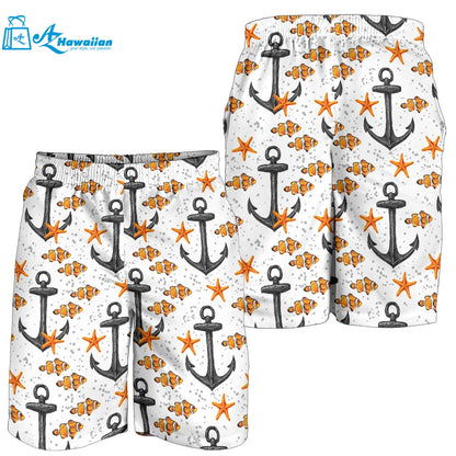 Clown Fish Pattern Print Design 02 Men Shorts