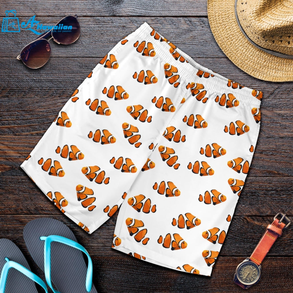 Clown Fish Pattern Print Design 03 Men Shorts