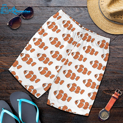 Clown Fish Pattern Print Design 05 Men Shorts